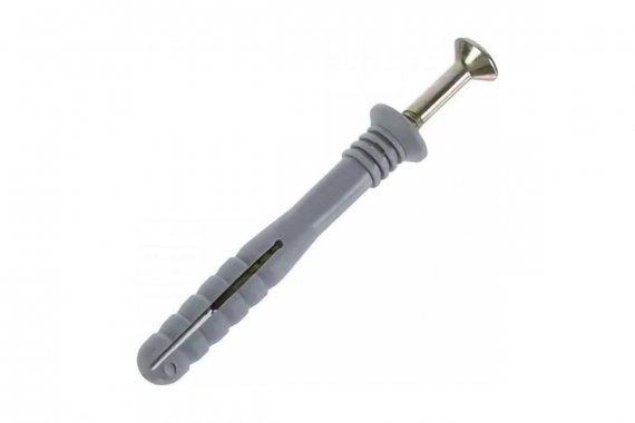 Фотография товара 'Промрукав PR08.10165 Дюбель-гвоздь 6x80 полипропилен потайной'